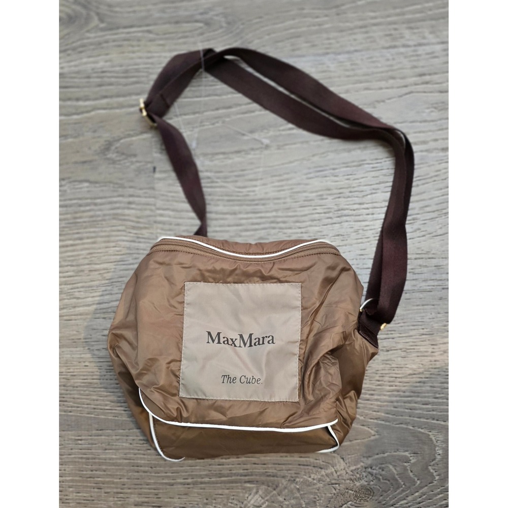 MaxMara The Cube Brown Nylon Crossbody Bag